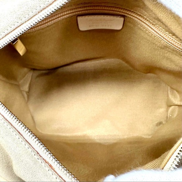 Salvatore Ferragamo Authentic Beige Fur/Suede Gancini Handbag/Shoulder - Picture 8 of 11